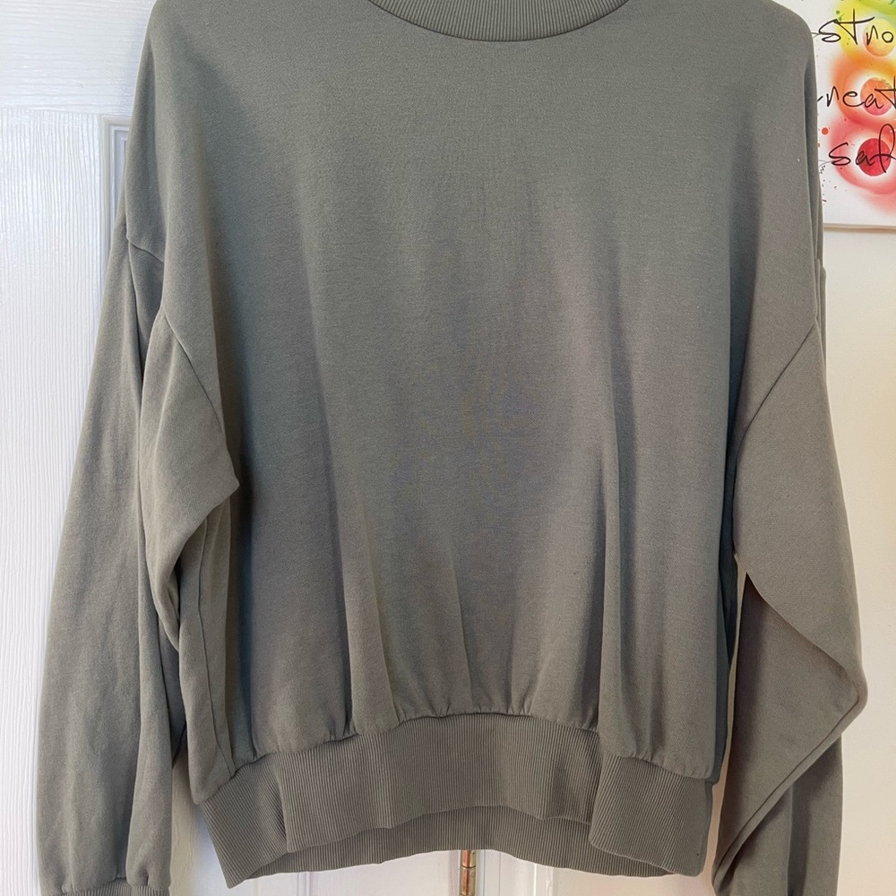 H&M Olive Crew Neck Sweater
